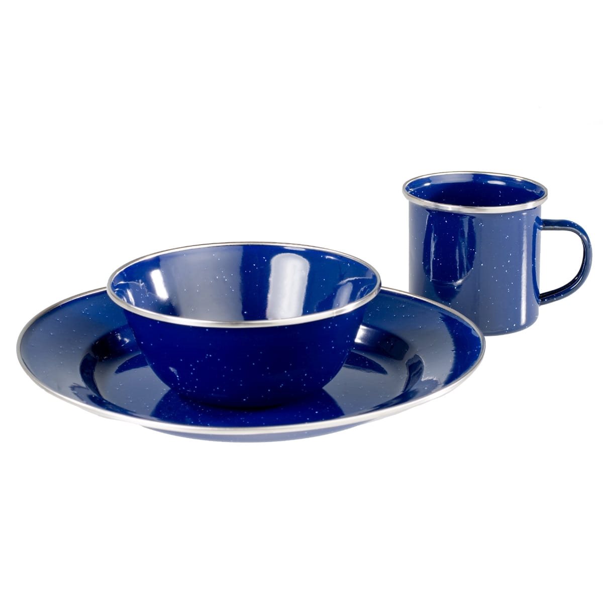 AB essgeschirr WESTERN emaille set 12tlg. BLAU