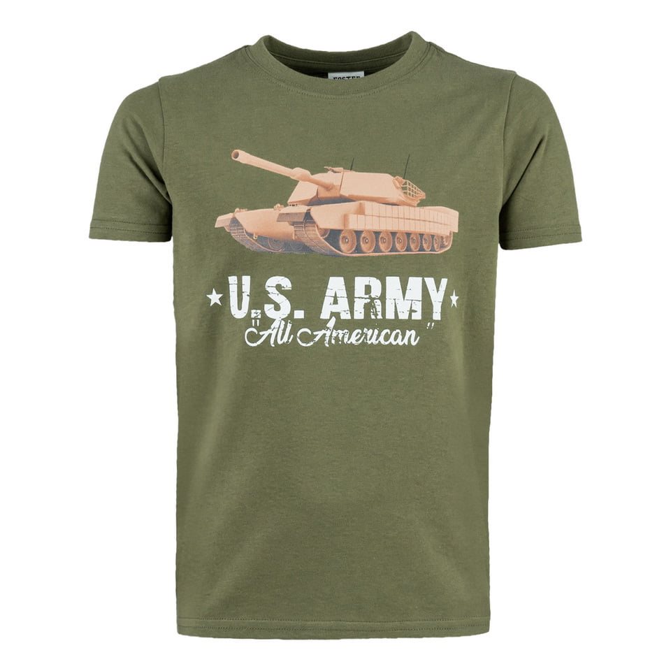 Tshirt Kinder U.S. ARMY TANK Kurzarm GRÜN 101INC 133703 L-11