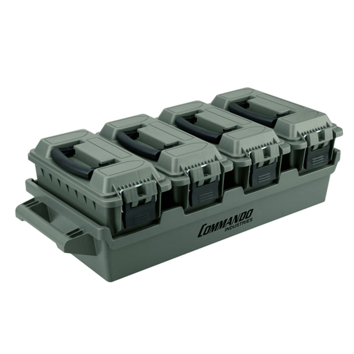 Commando 4er Set Kunststoffboxen AMMO BOX GRÜN