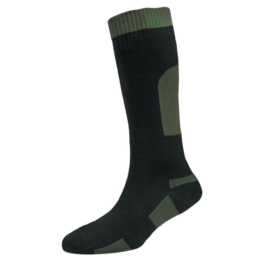 Kniestrümpfe Military Issue SEALSKINZ DUTY wasserdicht SCHWARZ/GRÜN