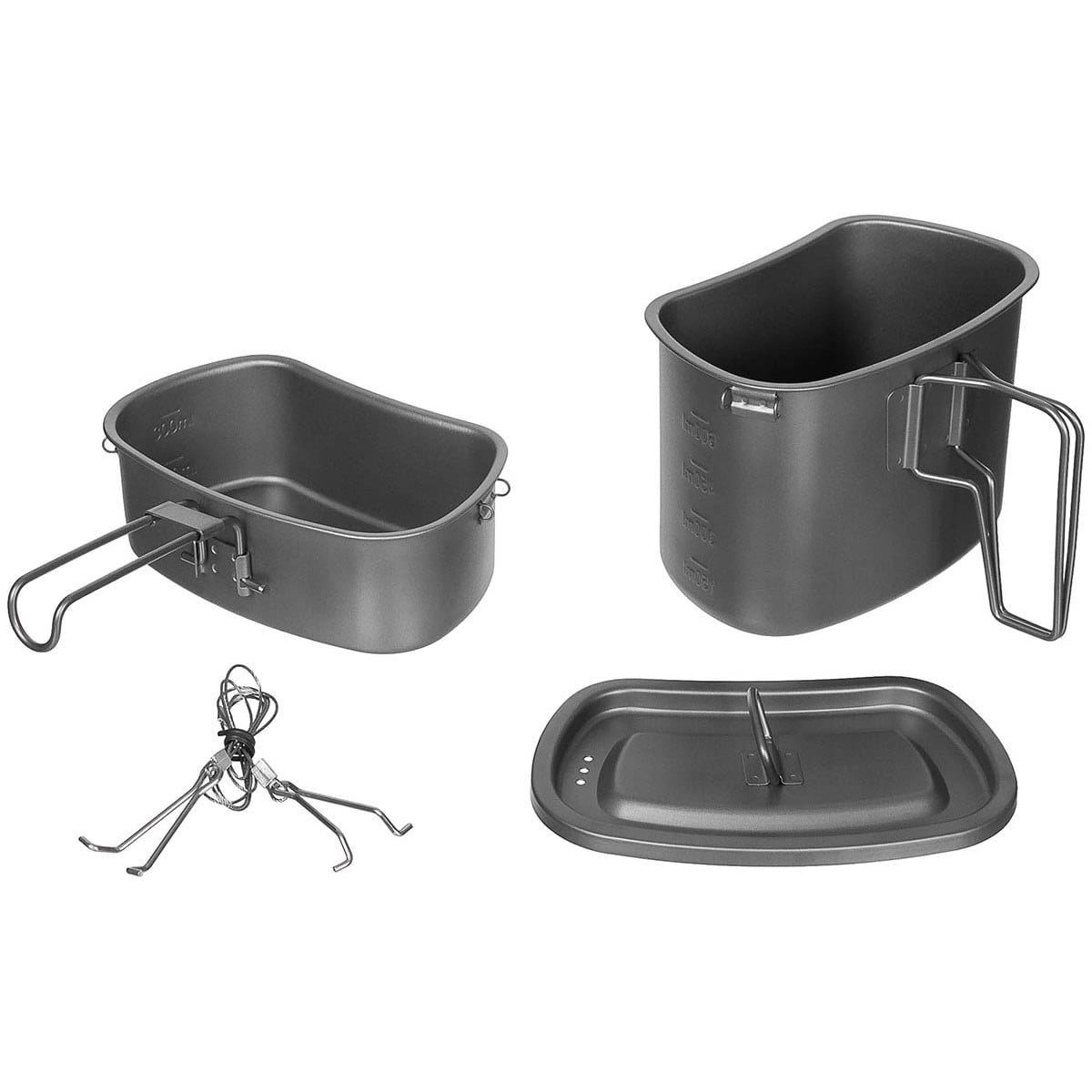 FOX Outdoor kochgeschirr Titan 3-teilig (Becher, Topf, Deckel)