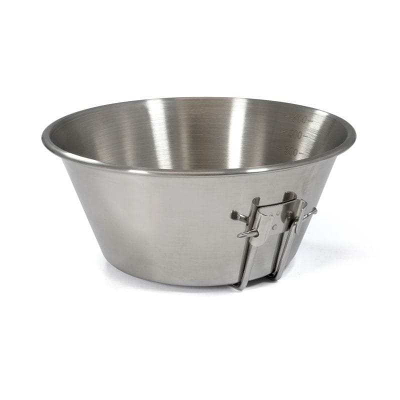 basic NATURE edelstahlschüssel mit Henkel CAMP BOWL Sierra Cup