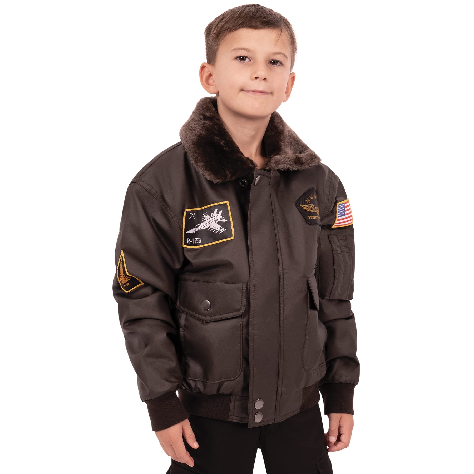 ROTHCO kinderjacke WWII AVIATOR FLIGHT DUNKELBRAUN Army shop