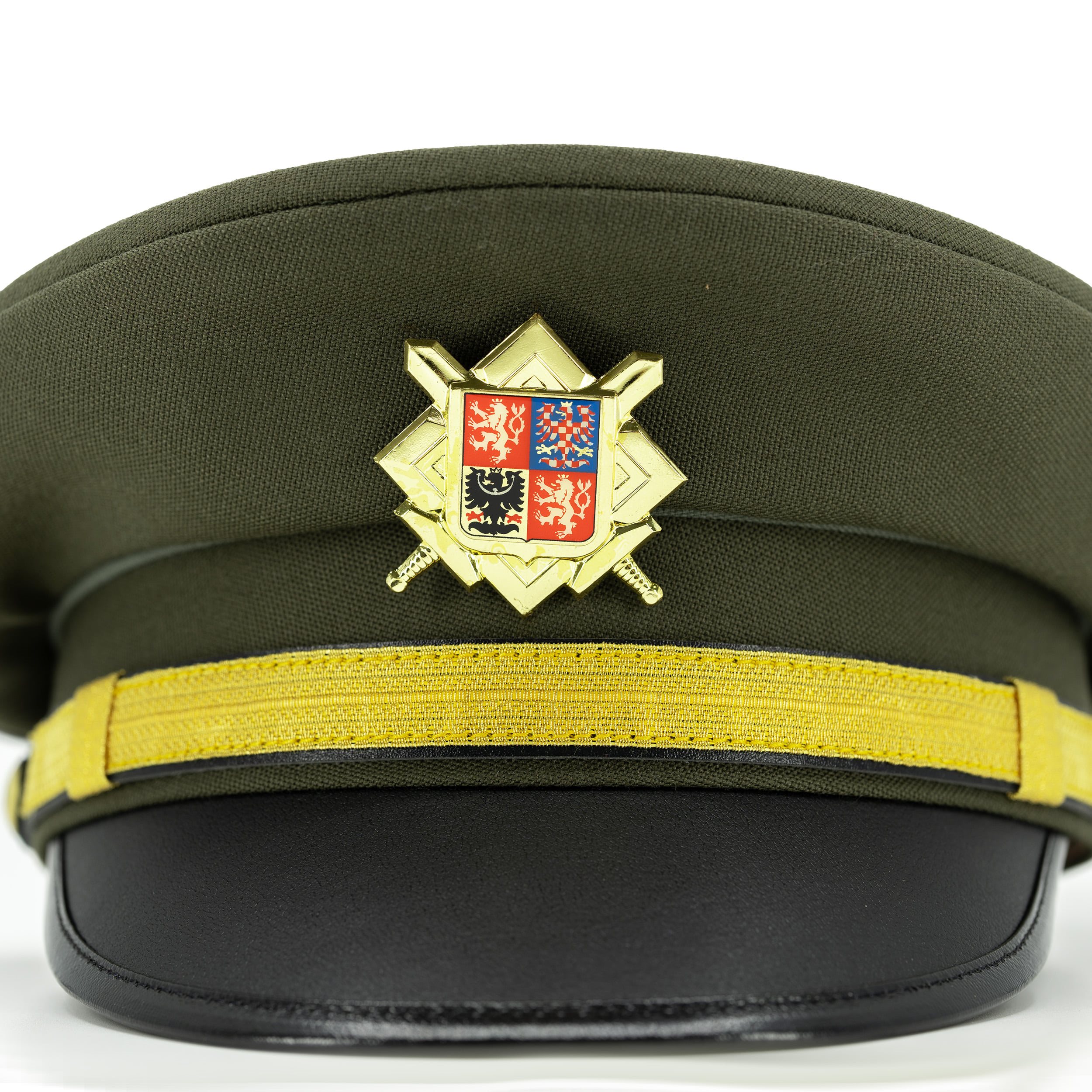Mütze / Brigadiermütze CS goldenes Abzeichen GRÜN Tschechische Armee  816019 L-11