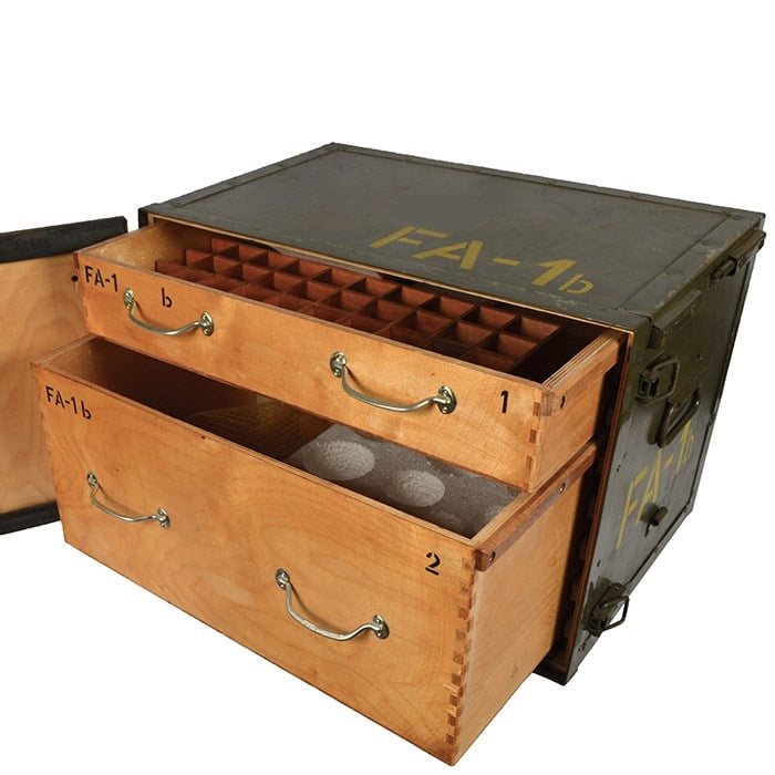 Holzkiste mit zwei Schubladen CZECH ARMY