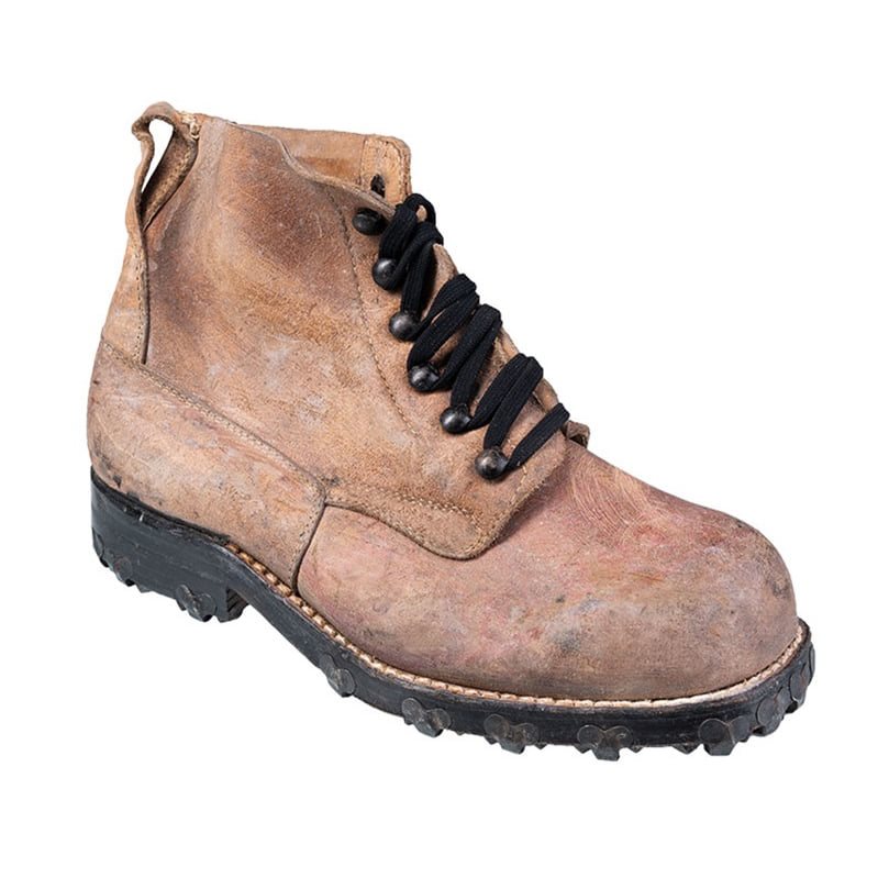 Bergschuhe SCHWEIZ mit Spikes Leder gebraucht Army shop MILITARY