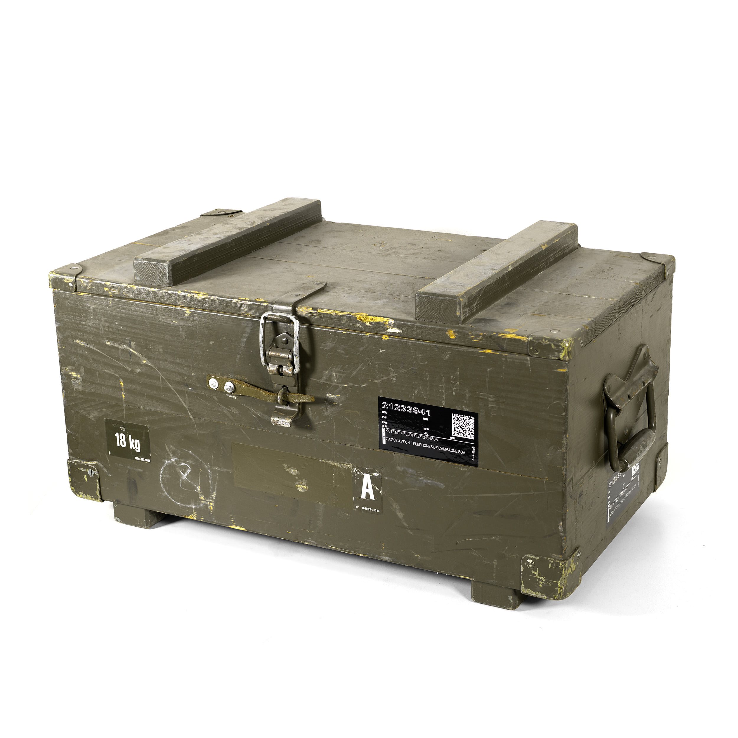 Holzkiste von Feldtelefonen SCHWEIZ gebraucht Schweizer Armee  DIV066BOX L-11