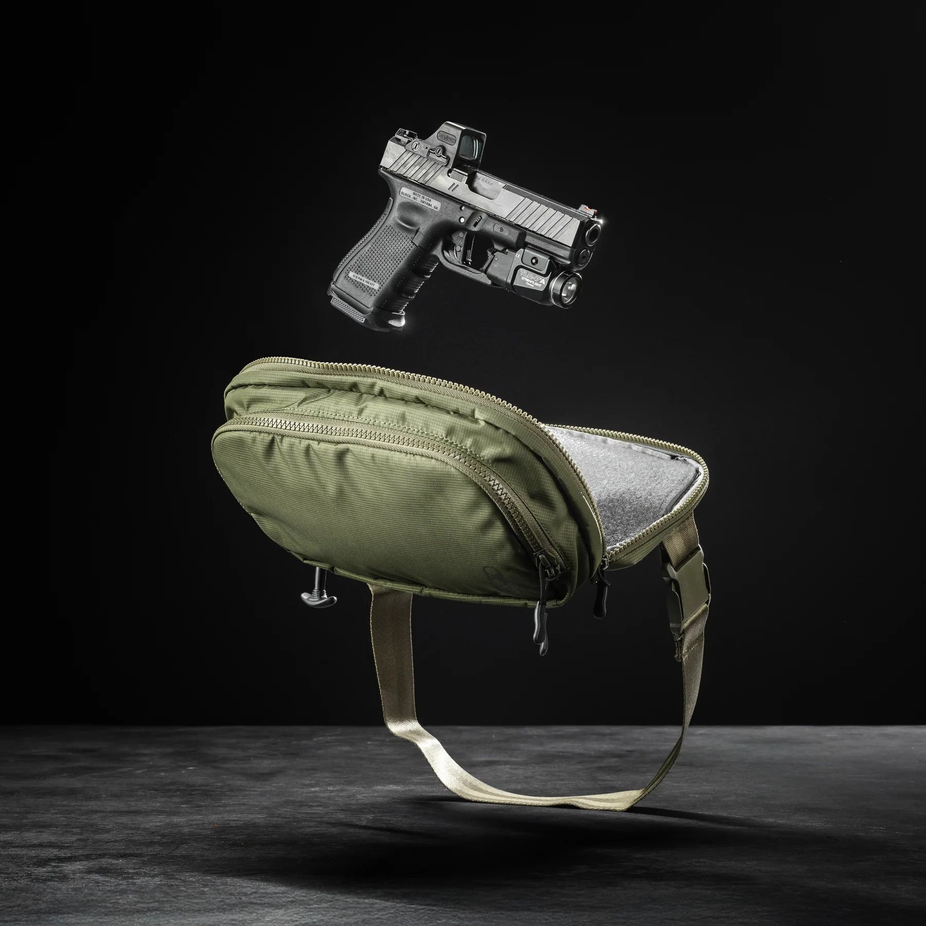 Bauchtasche FADE FLEX crossbody GRÜN EBERLESTOCK FAXMO L-11