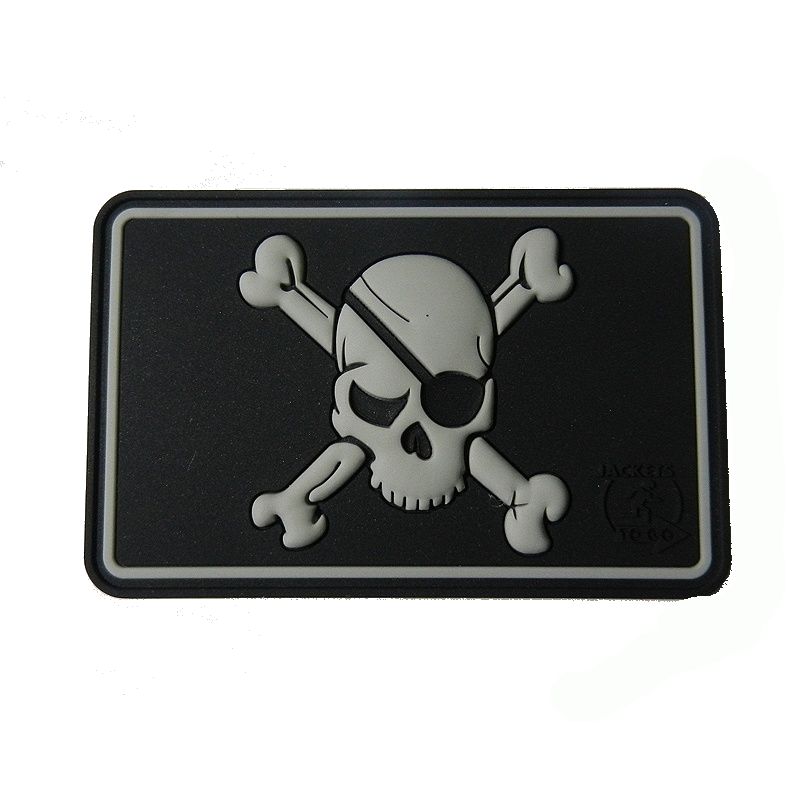Aufnäher PIRATEN /FLAG/ Kunststoff BLACK/WHITE JACKETS TO GO JTG-PSP-SW L-11