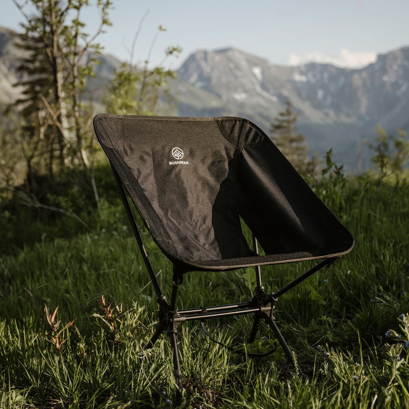 BUSHPEAK wildscape Mini Leichter Klappstuhl SCHWARZ