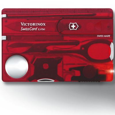 Multikarte SwissCard LITE ROT transparent