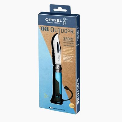 Messer VRI INOX Nr.08 OUTDOOR kombinierte Klinge BLAU