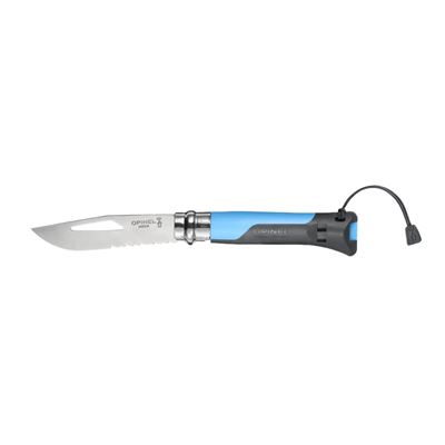 Messer VRI INOX Nr.08 OUTDOOR kombinierte Klinge BLAU