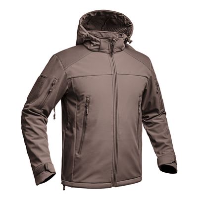 FIGHTER V2 Softshelljacke mit Kapuze BRAUN