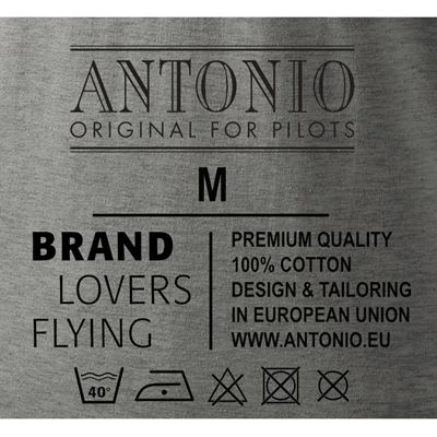T-Shirt mit dem Segelflugzeug DISCUS-2 GRAU ANTONIO® 011041041 4