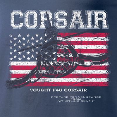 Tshirt VOUGHT F4U CORSAIR BLAU