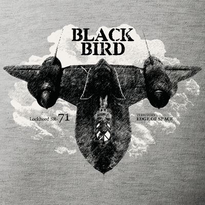 Tshirt Lockheed SR-71 BLACKBIRD GRAU