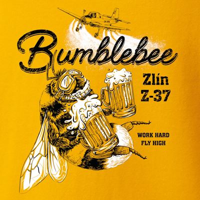 T-Shirt ZLIN Z-37 BUMBLEBEE GELB