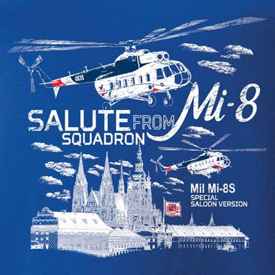 Tshirt Mi-8 Hubschrauber SALUTE BLAU