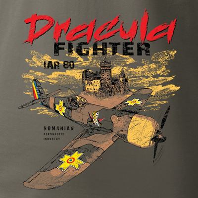 T-Shirt mit dem Flugzeug IAR 80 DRACULA GRAUGRÜN ANTONIO® 0214931 2