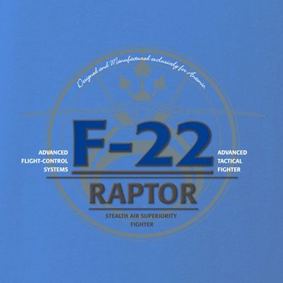 Tshirt F-22 RAPTOR BLAU