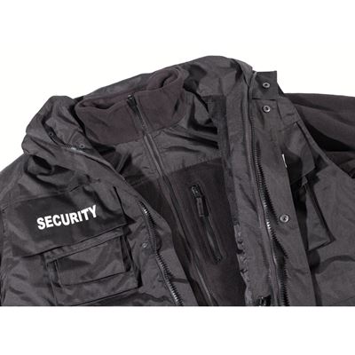 Jacke SECURITY wasserdicht SCHWARZ