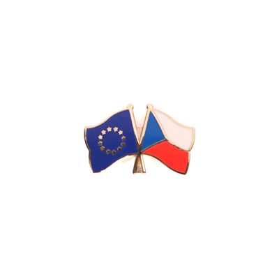 Anstecker Flagge Freundschaft CZ x EU