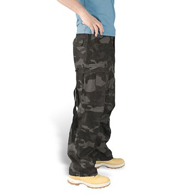 Hose VINTAGE FATIGUE BLACK CAMO