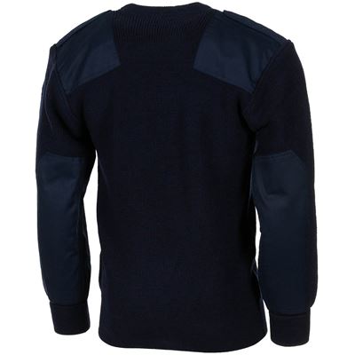 Strick Pullover BW mit Brusttasche BLAU