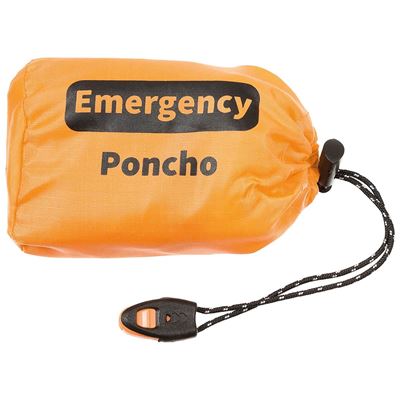 Notfall Poncho einseitig alubeschichtet ORANGE