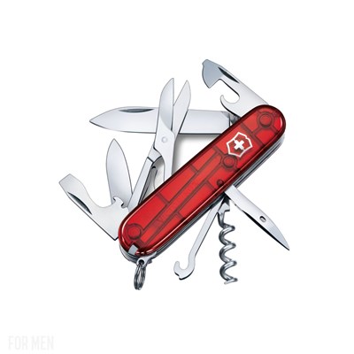 Taschenmesser CLIMBER 91mm ROT transparent