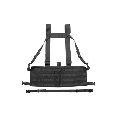Chest-Rig-Weste MOLLE PALS-Webart leicht 600D SCHWARZ