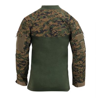 Combatshirt mit Reißverschluss AIRSOFT COMBAT DIGITAL WOODLAND