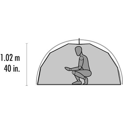 Zelt für zwei Personen ELIXIR 2 GRAU/ROT
