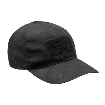 Rip-Stop-Baseballkappe VELCRO SCHWARZ
