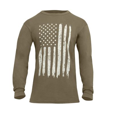 Shirt WEIß Flagge USA Langarm COYOTE