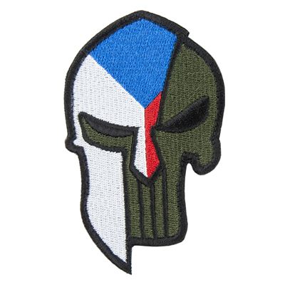 Aufnäher Flagge Tschechien + SPARTAN PUNISHER Klett FARBIG