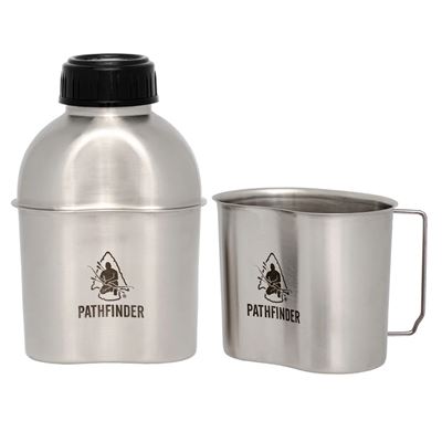 Set zum Kochen Flasche, Trinkbecher, Deckel, Kocher PATHFINDER Edelstahl