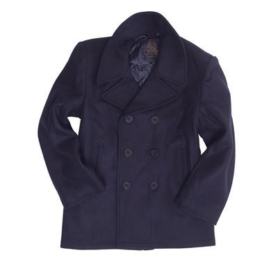 Mantel US PEA COAT Wolle DUNKELBLAU