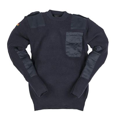 Strick Pullover BW mit Tasche BLAU