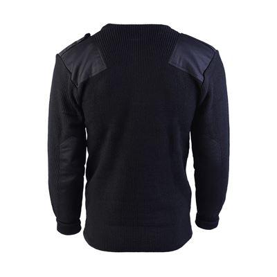 Strick Pullover BW ACRYL mit Tasche SCHWARZ