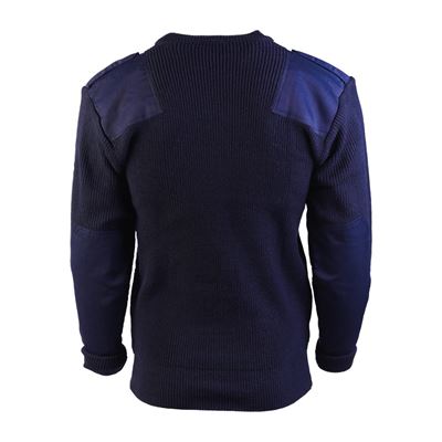 Strick Pullover BW ACRYL mit Tasche BLAU