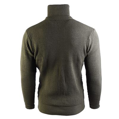 Strick Pullover TROYER CZECH ARMYYL mit Kragen GRÜN