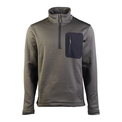 Sweatshirt THERMO-FLEECE ¾ ZIP OLIV
