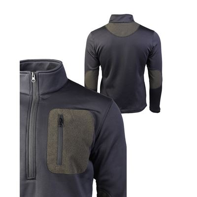 Sweatshirt THERMO-FLEECE ¾ ZIP SCHWARZ