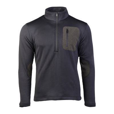 Sweatshirt THERMO-FLEECE ¾ ZIP SCHWARZ
