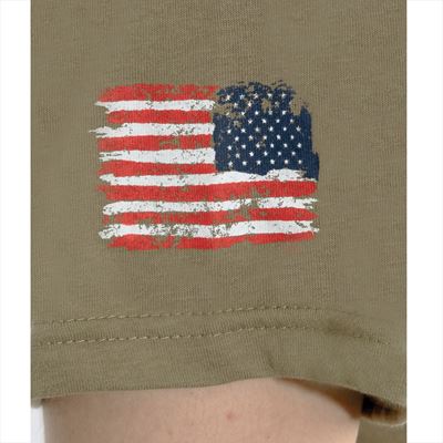 Tshirt Motiv USA bartiger Totenkopf COYOTE BROWN
