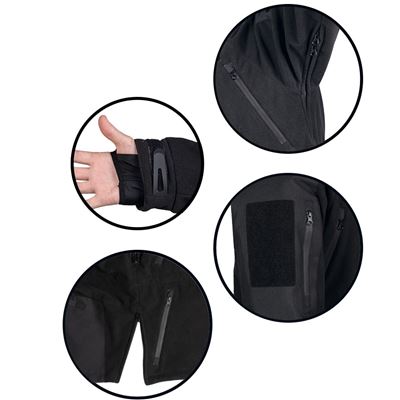 Fleecejacke mit TPU-Membran PLUS SCHWARZ