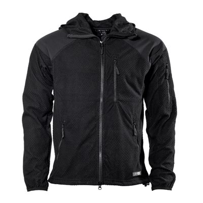 Fleece Hoodie Jacke DELTA SCHWARZ