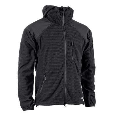 Fleece Hoodie Jacke DELTA SCHWARZ